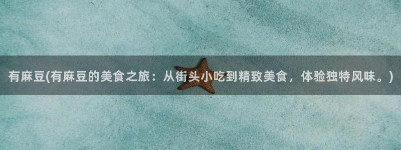 中文麻豆专区：有麻豆(有麻豆的美食之旅：从街头小吃到精致美食，体验独特风味。)