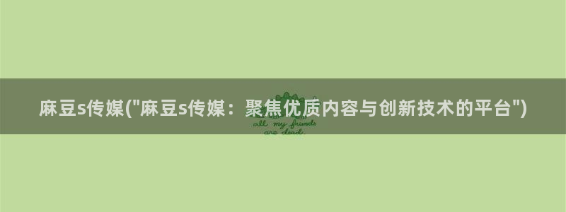 av麻豆专区：麻豆s传媒(\