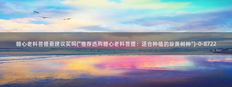 糖心vlog艺人：糖心老料菩提最建议买吗(\