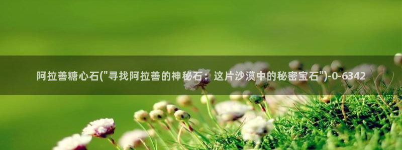 糖心系列vlog：阿拉善糖心石(\